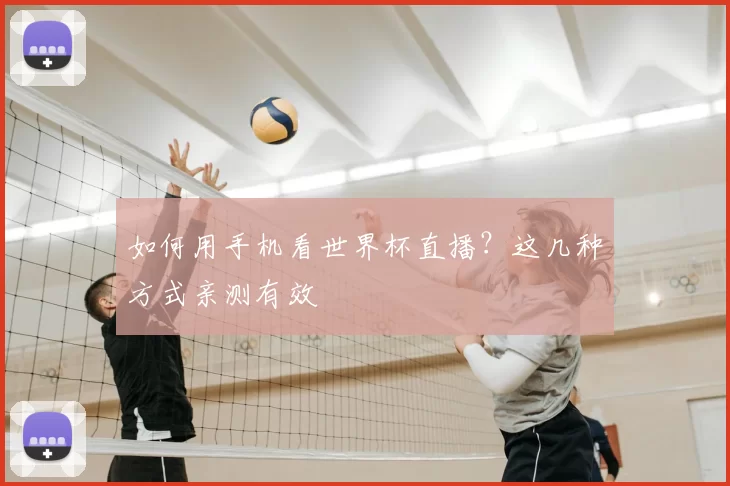 如何用手机看世界杯直播？这几种方式亲测有效