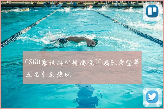 CSGO意识排行榜揭晓IG战队荣登第五名引发热议
